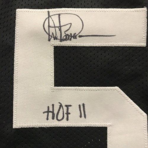 Framed Autographed/Signed Artis Gilmore"HOF 11" 33x42 San Antonio Black Basketball Jersey JSA COA - Image 2
