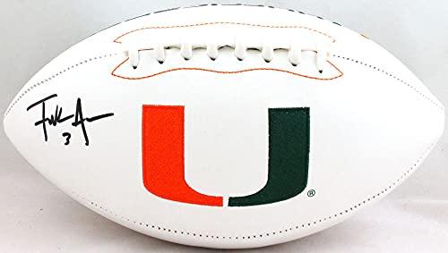Frank Gore Autographed Miami Hurricanes Logo Football- JSA W Auth Black