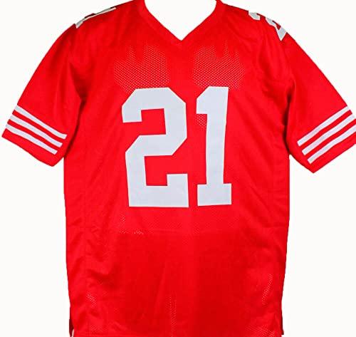 Frank Gore Autographed Red Pro Style Jersey-Beckett W Hologram Black - Image 2