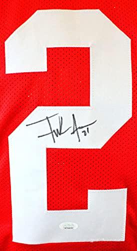 Frank Gore Autographed Red Pro Style Jersey- JSA Witnessed Auth 2 - Image 3