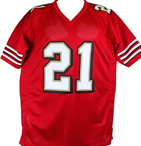Frank Gore Autographed Red W/Black & Gold Pro Style Jersey-Beckett W Hologram Black - Image 2
