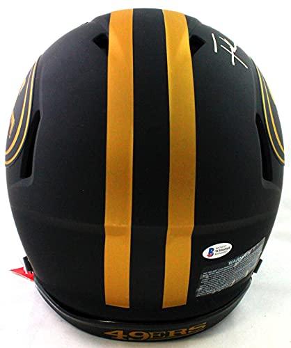 Frank Gore Autographed San Francisco 49ers F/S Eclipse Speed Authentic Helmet- Beckett W Gold - Image 4