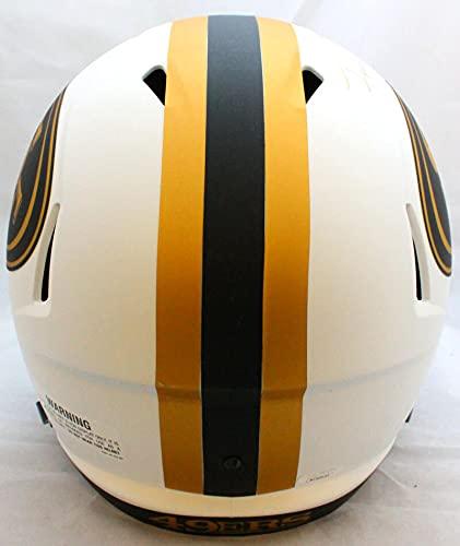 Frank Gore Autographed San Francisco 49ers F/S Lunar Speed Helmet - JSA W Auth Gold - Image 3