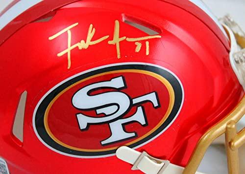 Frank Gore Autographed San Francisco 49ers Flash Mini Helmet-Beckett W Hologram Gold - Image 3