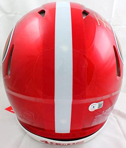 Frank Gore Signed F/S San Francisco 49ers Flash Speed Authentic Helmet-Beckett W Hologram Gold - Image 3