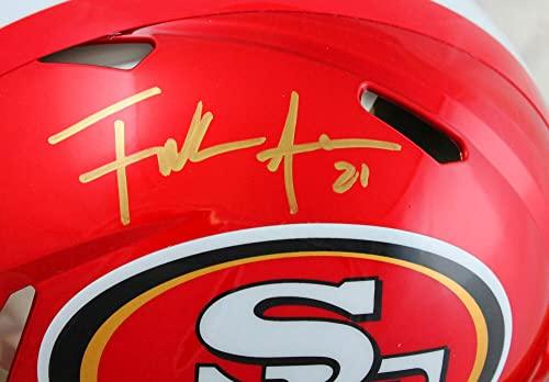 Frank Gore Signed F/S San Francisco 49ers Flash Speed Authentic Helmet-Beckett W Hologram Gold - Image 5
