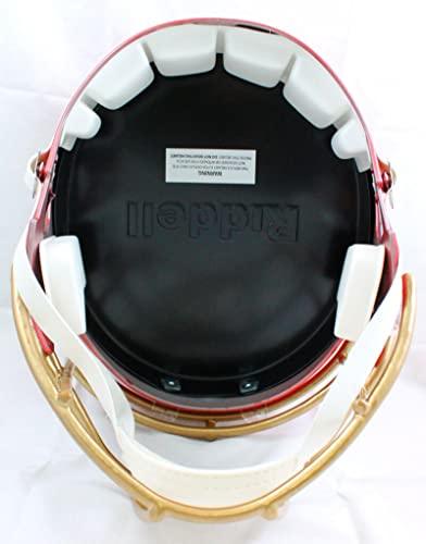 Frank Gore Signed F/S San Francisco 49ers Flash Speed Helmet-Beckett W Hologram Gold - Image 2