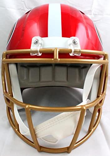 Frank Gore Signed F/S San Francisco 49ers Flash Speed Helmet-Beckett W Hologram Gold - Image 4