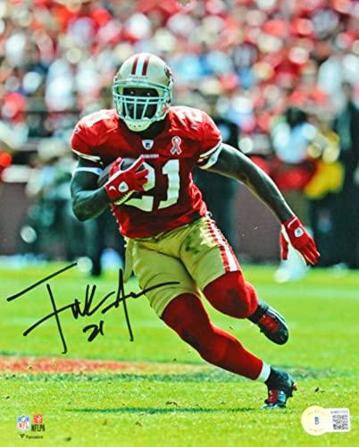 Frank Gore Signed San Francisco 49ers Red Running 8x10 Photo-Beckett W Hologram Black