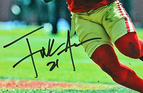 Frank Gore Signed San Francisco 49ers Red Running 8x10 Photo-Beckett W Hologram Black - Image 2