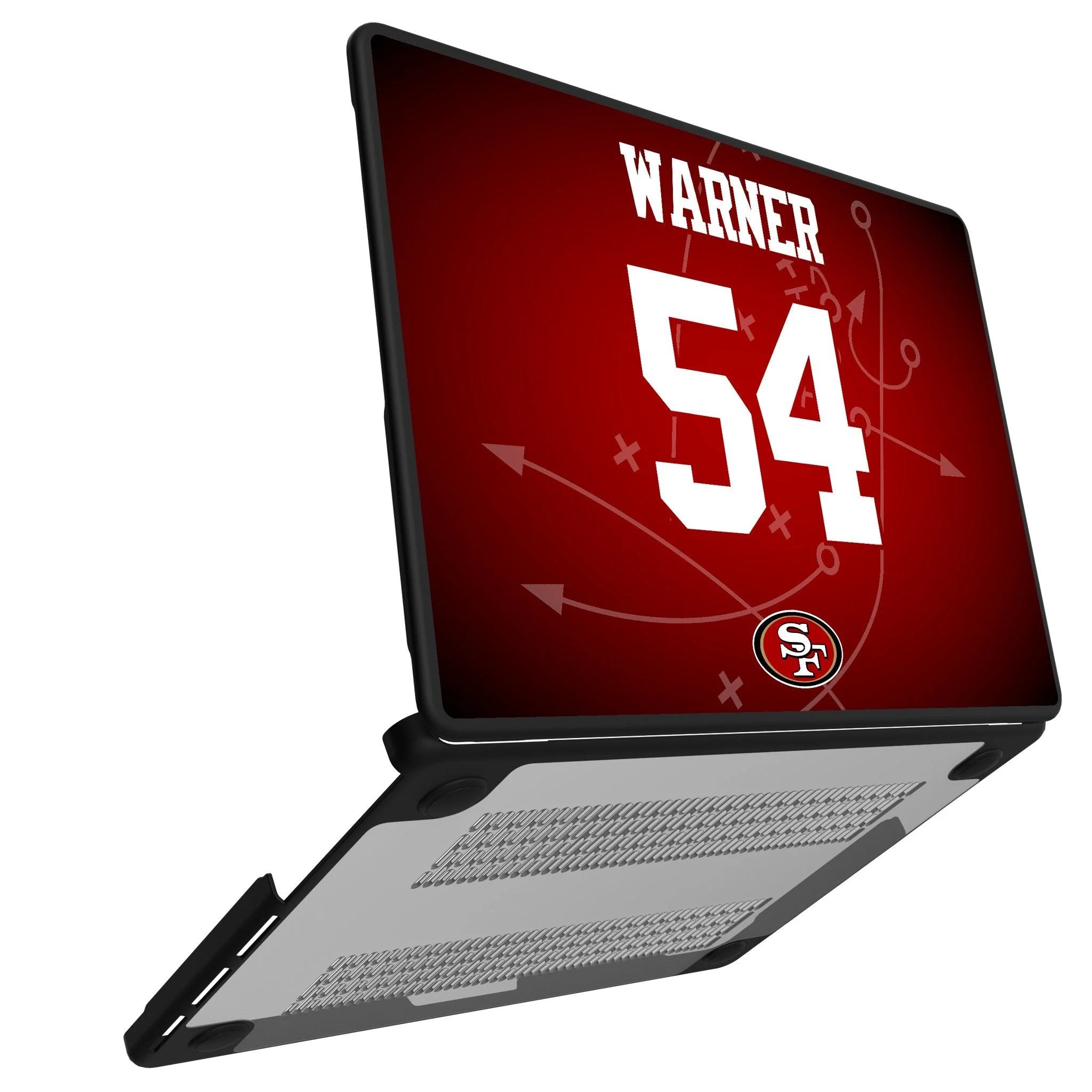 Fred Warner San Francisco 49ers 54 Game Tactic Laptop Case for Apple MacBook - Image 2
