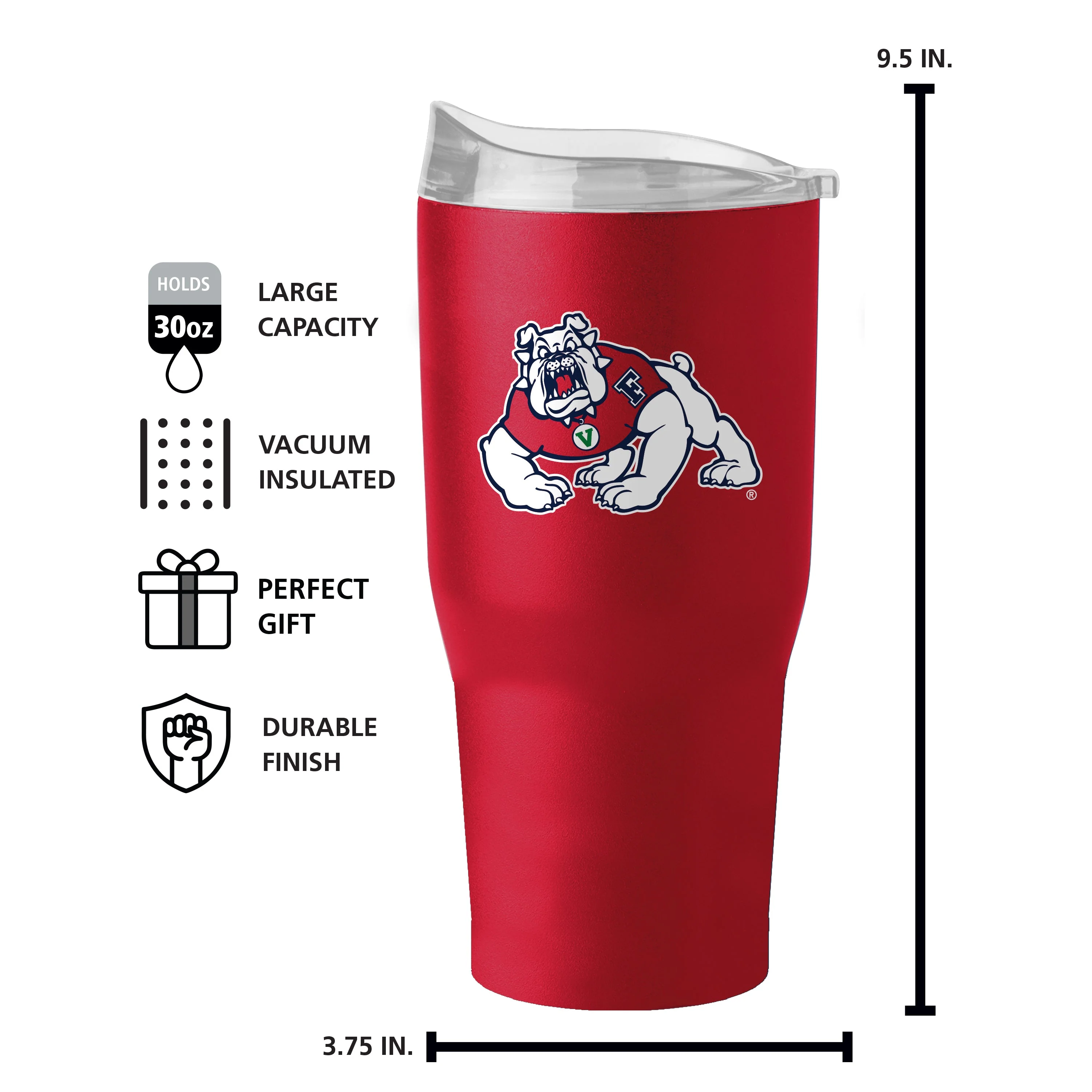 Fresno State 30oz Flipside Powder Coat Tumbler