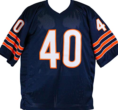 Gale Sayers Autographed Blue Pro Style Jersey-PSA/DNA Auth 4 - Image 2