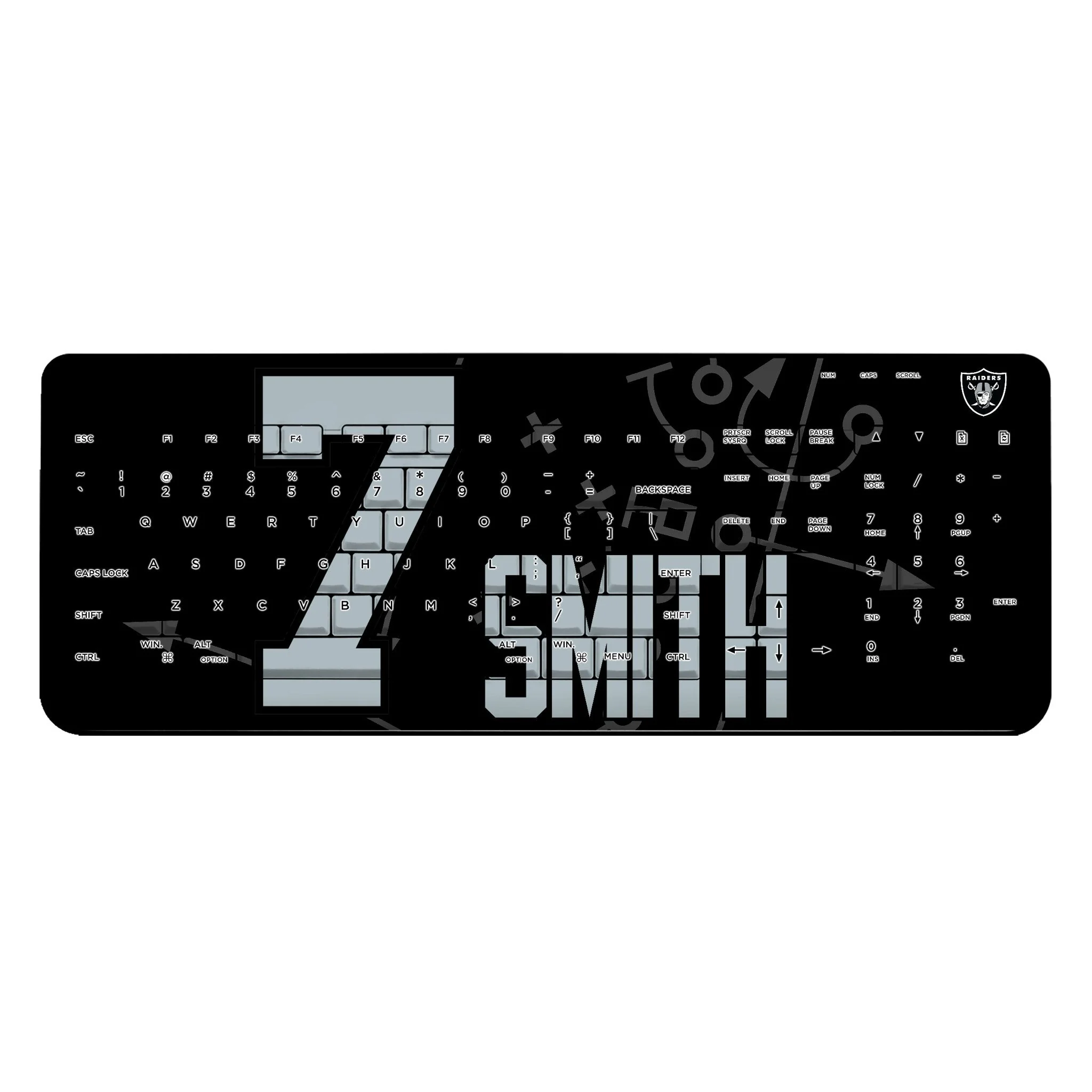Geno Smith Las Vegas Raiders 7 Game Tactic Wireless USB Keyboard