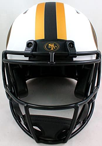 George Kittle Autographed F/S 49ers Lunar Speed Authentic Helmet- Beckett W Hologram Red - Image 4