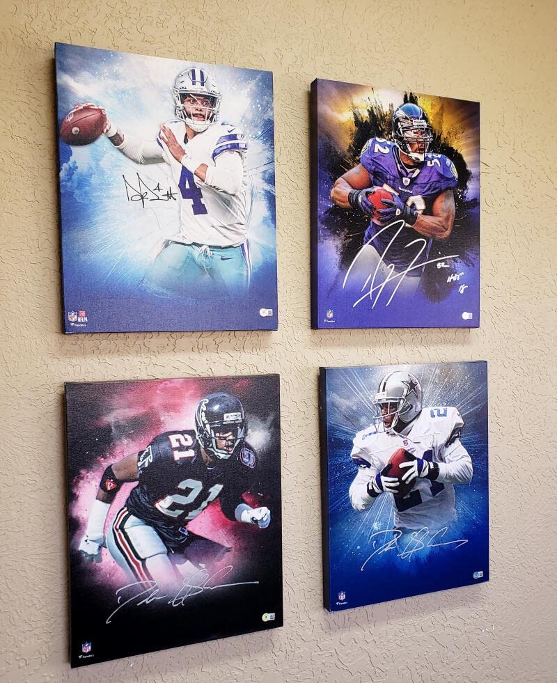 George Kittle Signed 49ers Framed 16x20 Stretched Canvas-Beckett W Hologram Black - Image 2