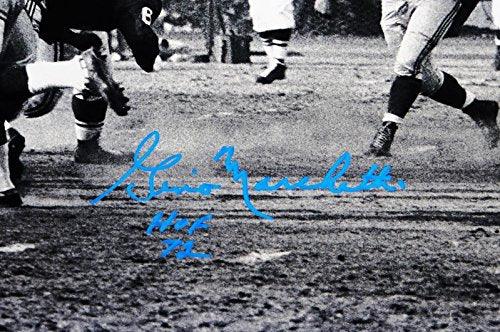 Gino Marchetti Autographed 16x20 BW Blocking Pass Photo- JSA W Authenticated - Image 2