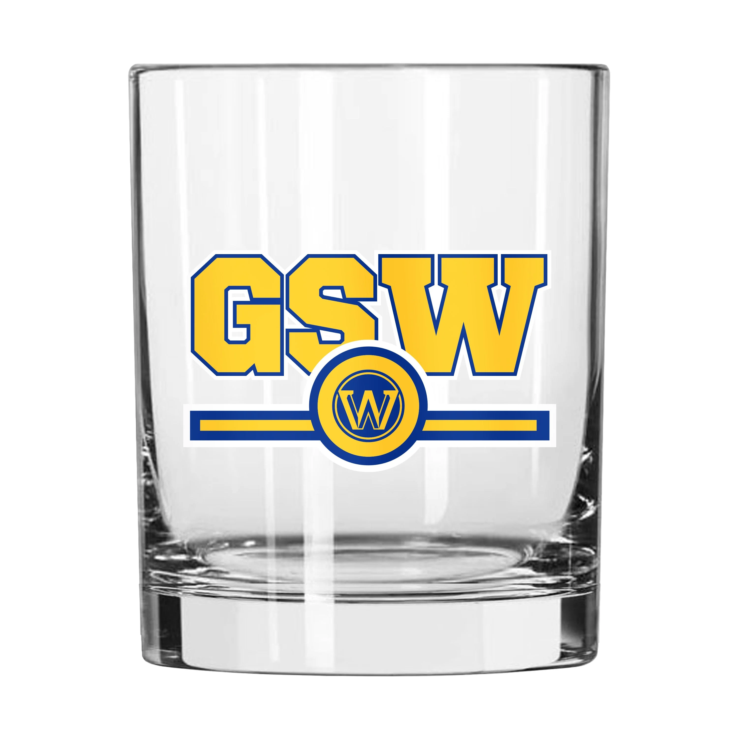 Golden State Warriors 14oz Letterman Rocks Glass
