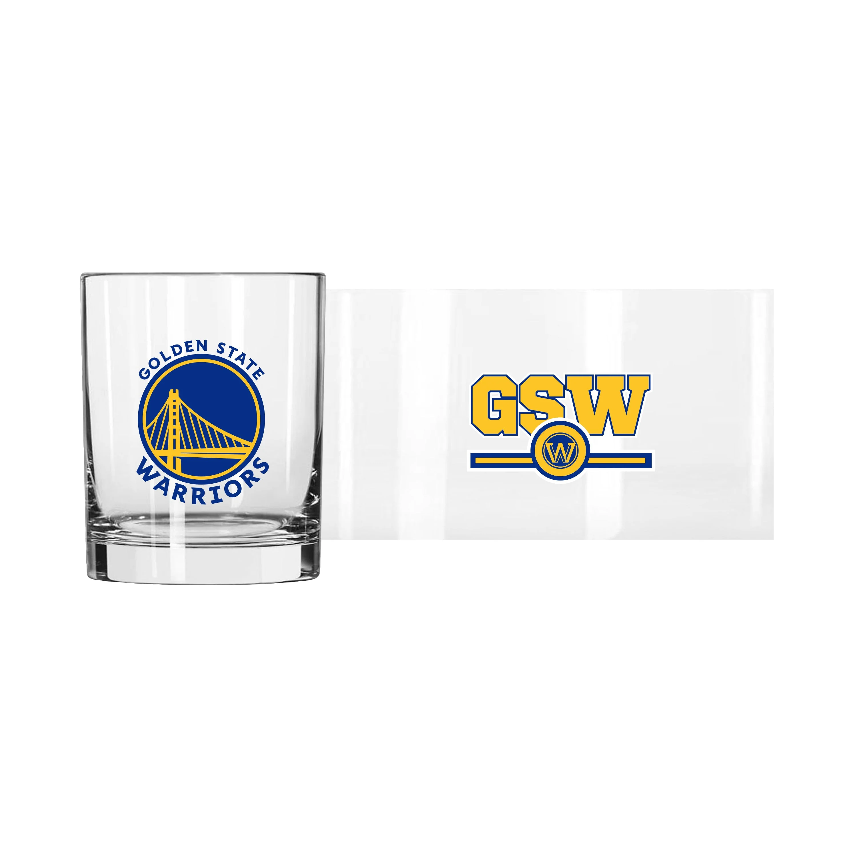 Golden State Warriors 14oz Letterman Rocks Glass - Image 2