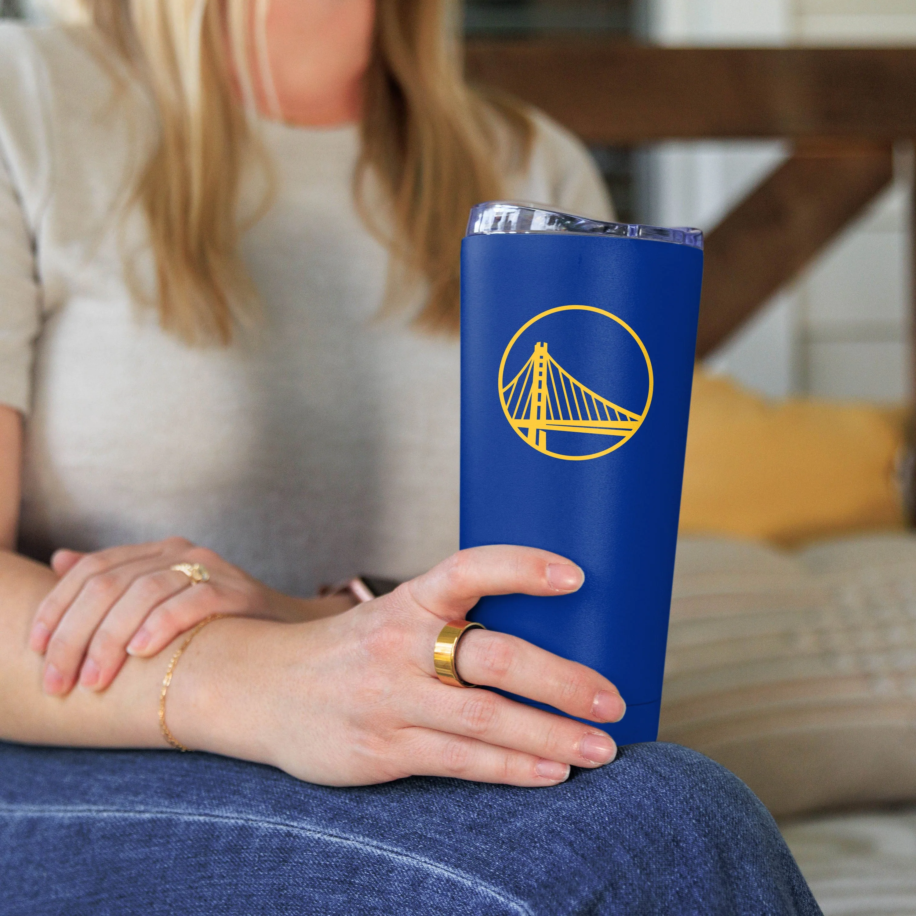 Golden State Warriors 20oz Flipside Powder Coat Tumbler - Image 4