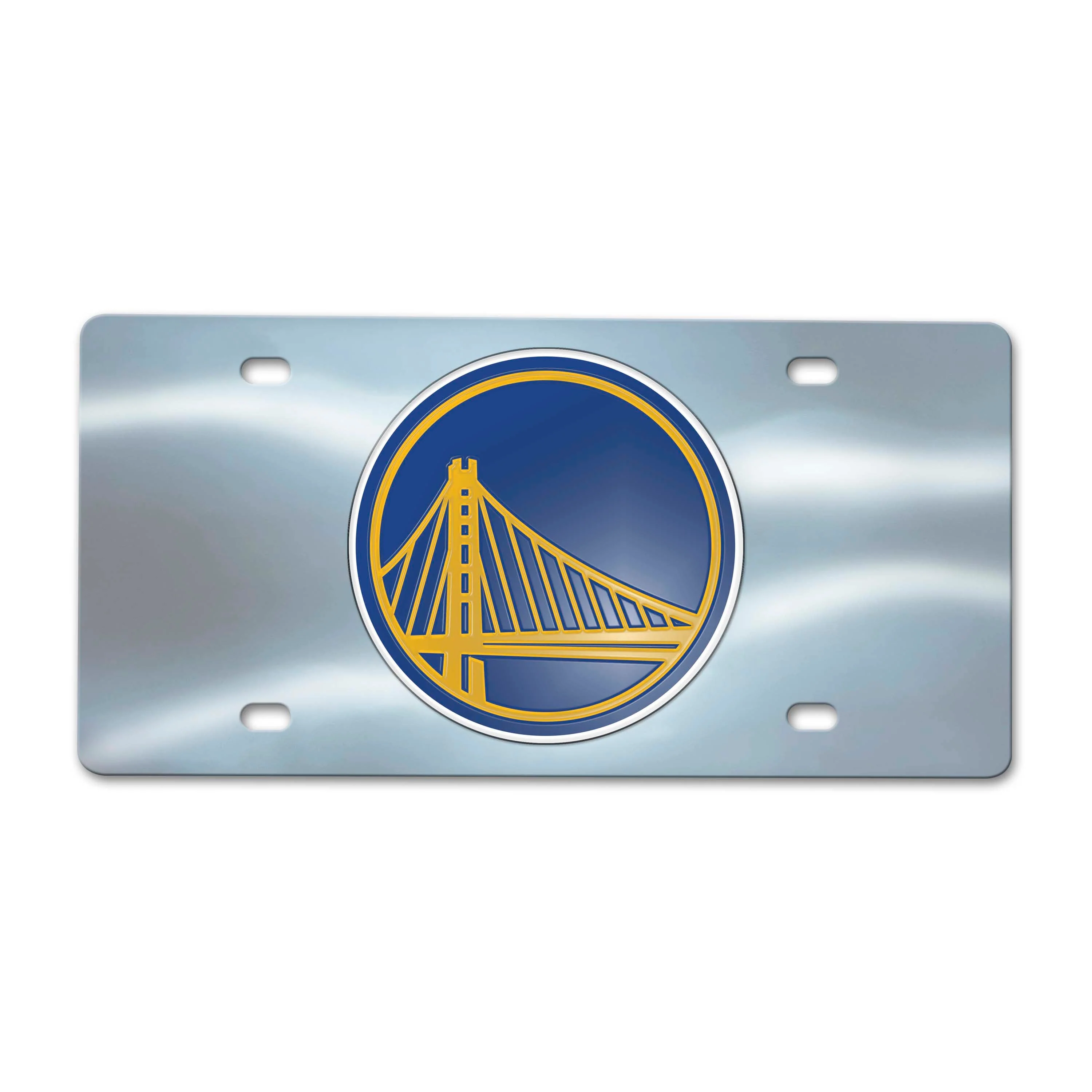 Golden State Warriors Chrome Diecast License Plate