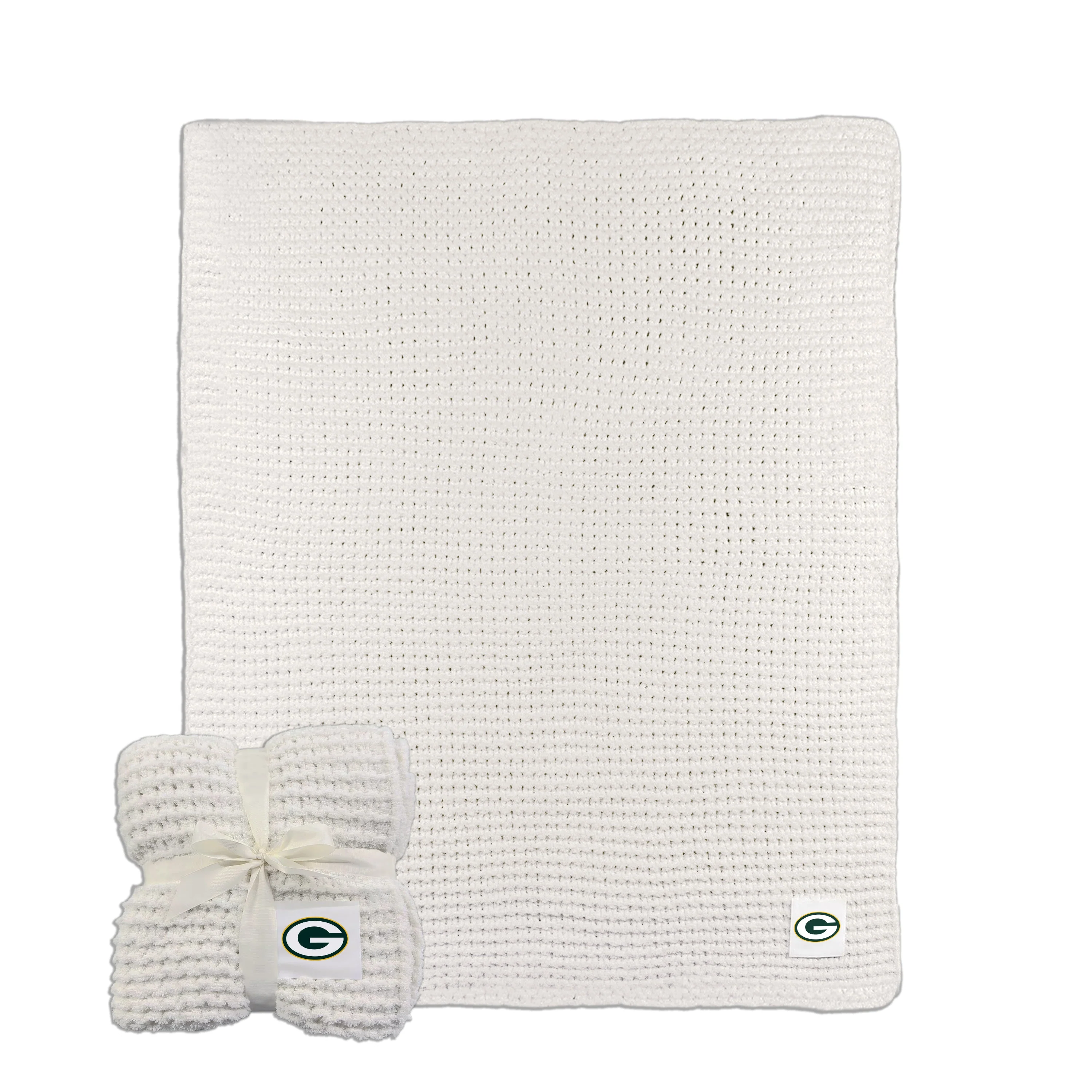 Green Bay Packers Cable Knit Throw 50x60