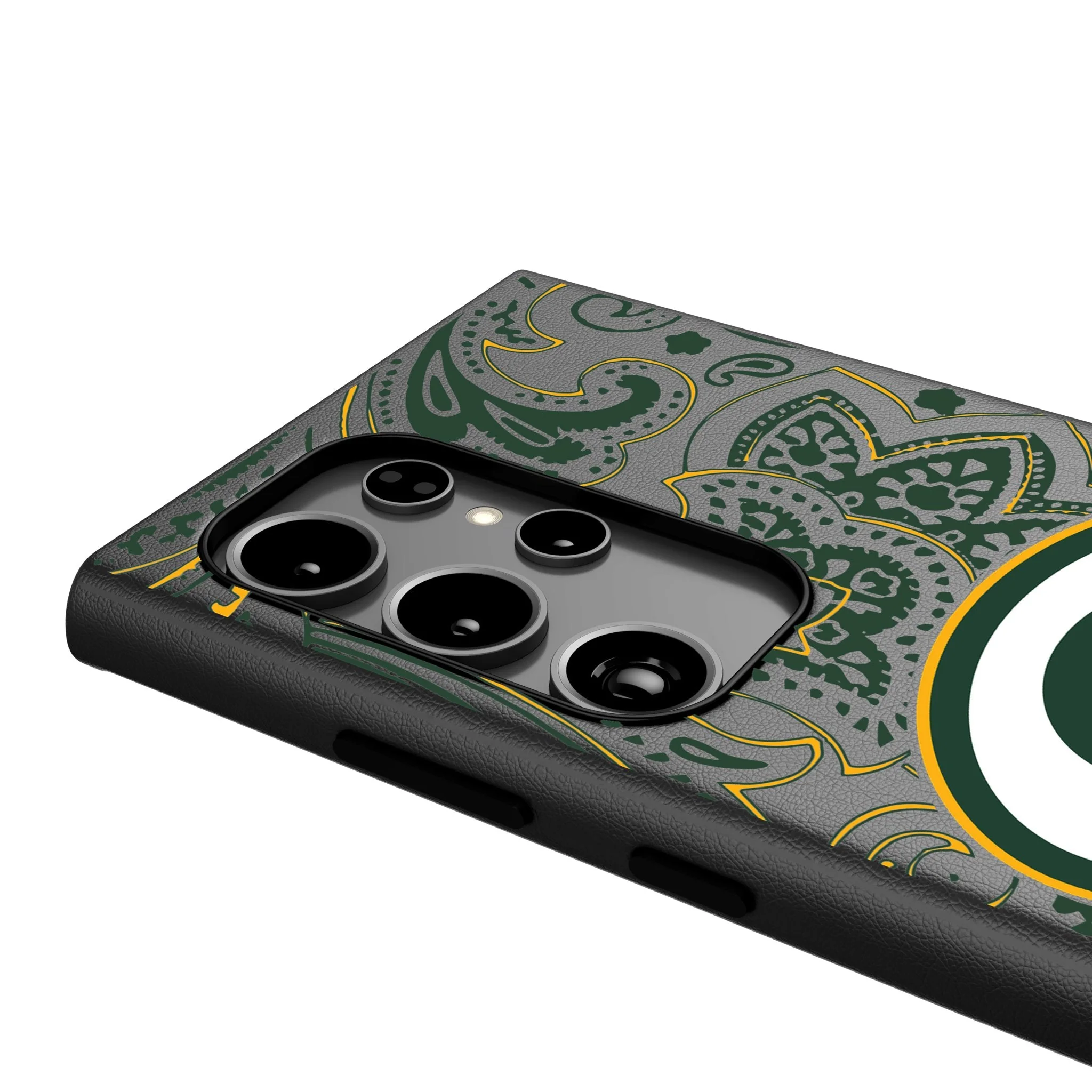 Green Bay Packers Paisley MagSafe Compatible Phone Case for Samsung Galaxy - Image 4