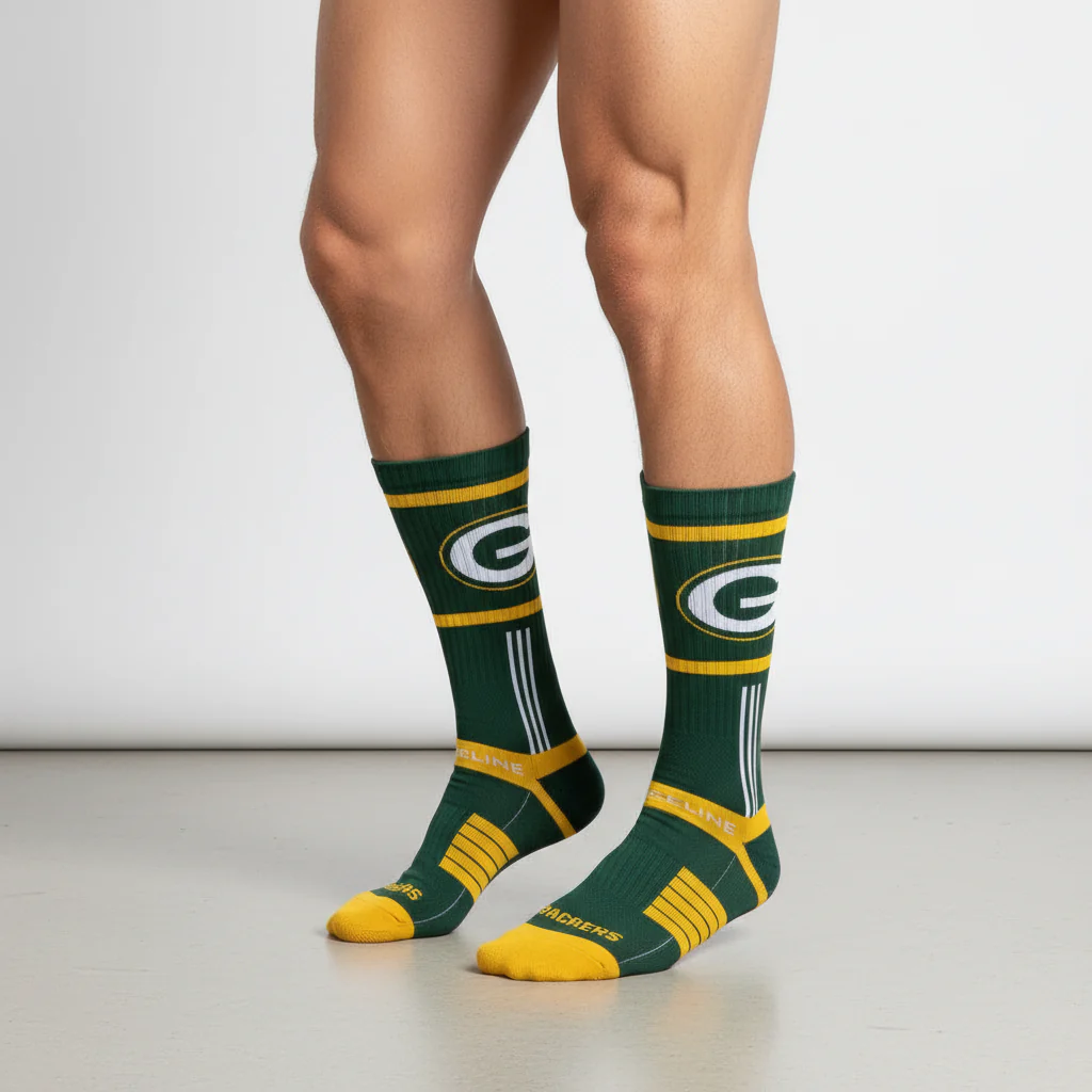 Green Bay Packers Premium Knit Crew Primary Logo Team Color Socks - Image 2