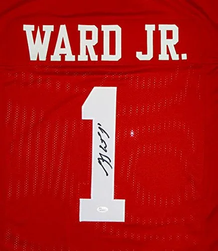 Greg Ward Autographed College Style Red Jersey- JSA Witnessed Authenticated - Image 2