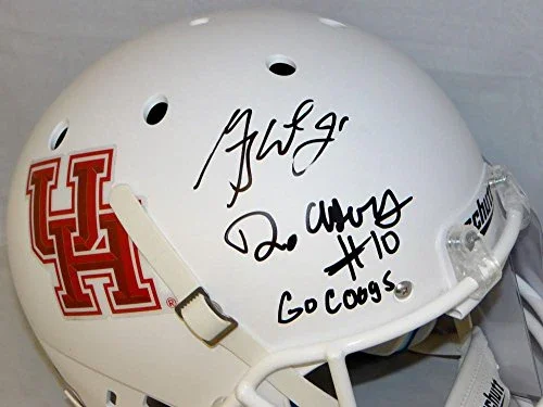 Greg Ward Demarcus Ayers Autographed UH White F/S Helmet W/ Go Coogs- JSA W Auth - Image 2