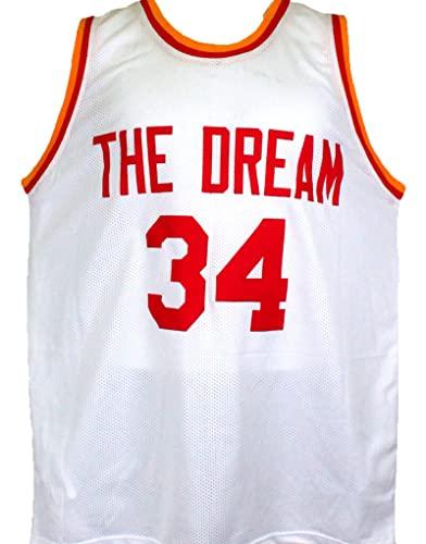 Hakeem Olajuwon Autographed White Jersey- JSA Witnessed Black - Image 2