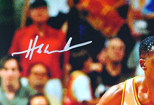 Hakeem Olajuwon Houston Rockets Autographed 16x20 Post Up Photo- JSA W Silver - Image 2