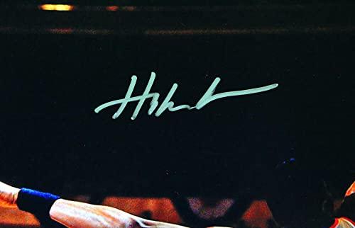 Hakeem Olajuwon Houston Rockets Autographed 16x20 Vs. Ewing Photo- JSA W Silver - Image 2