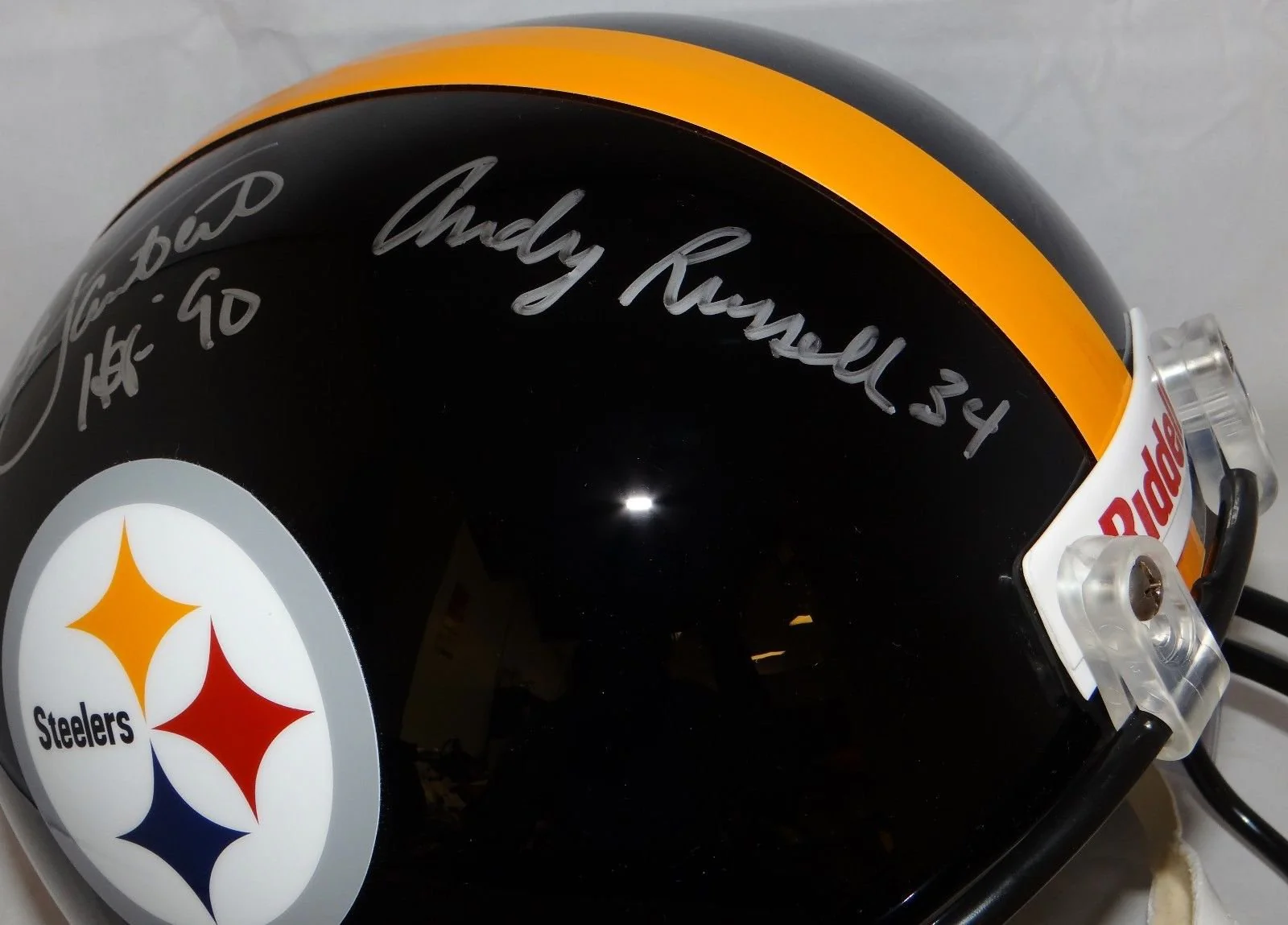 Ham Lambert Russell Autographed (*S) Pittsburgh Steelers F/S Helmet- JSA W Auth - Image 3