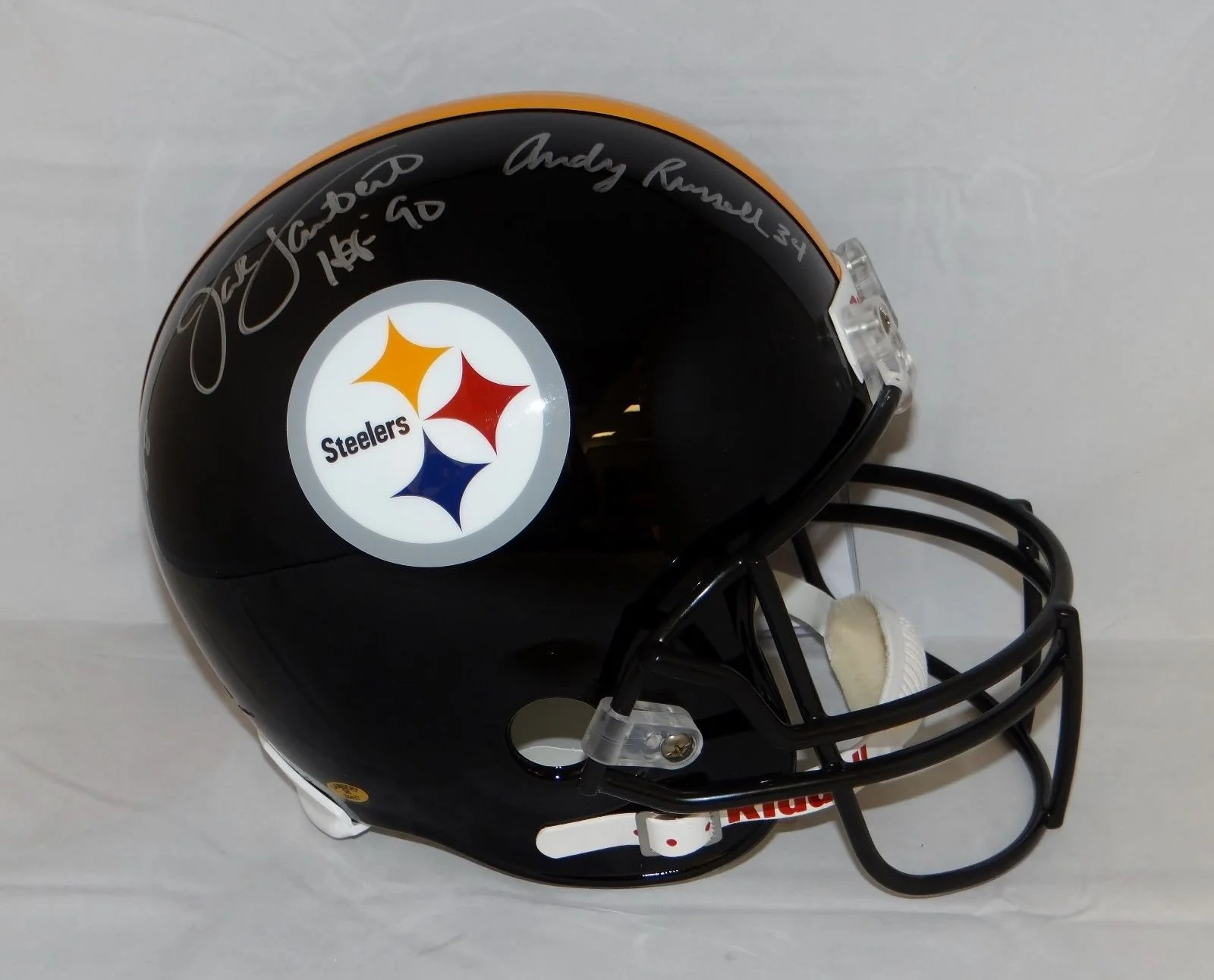Ham Lambert Russell Autographed (*S) Pittsburgh Steelers F/S Helmet- JSA W Auth - Image 4