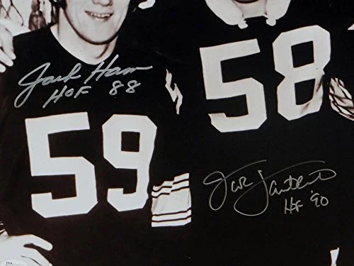 Ham Lambert Russell Steelers Signed 16x20 BW HOF N/O Photo-JSA W Auth W - Image 2