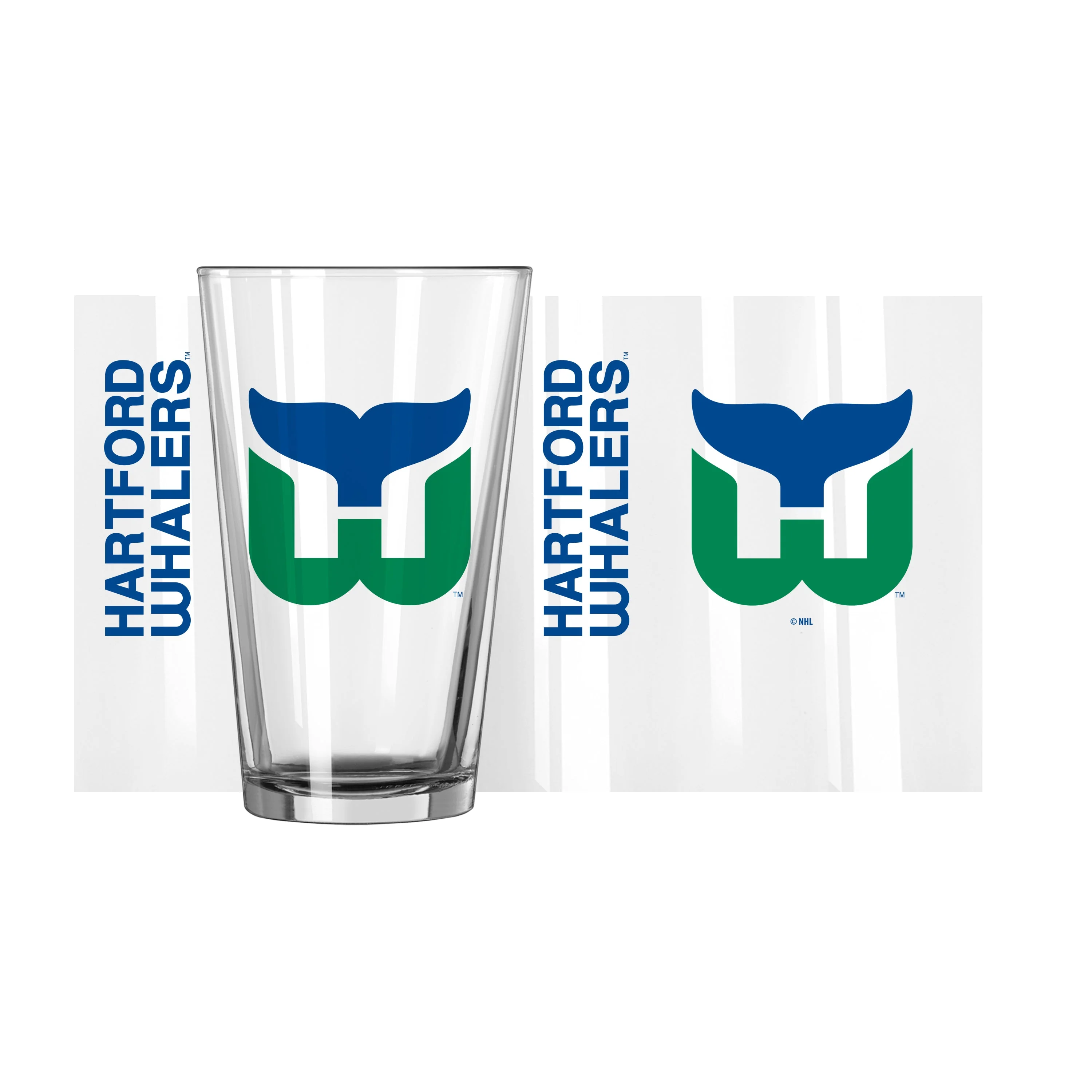 Hartford Whalers Full Color 16oz Gameday Pint Glass - Image 2