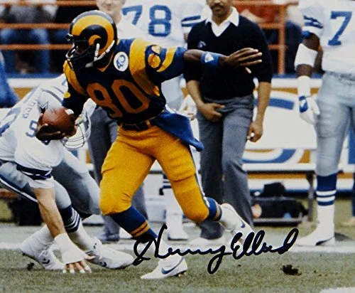 Henry Ellard Autographed 8x10 LA Rams Against Dallas Photo- JSA Witnessed Auth - Image 2