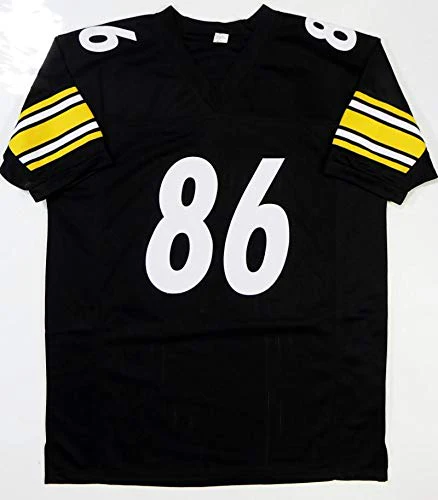 Hines Ward Autographed Black Pro Style Jersey- Beckett Witnessed *6 - Image 2