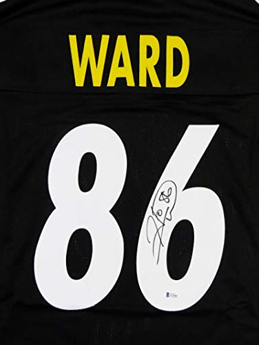 Hines Ward Autographed Black Pro Style Jersey- Beckett Witnessed *6 - Image 3