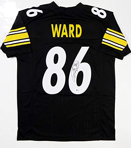 Hines Ward Autographed Black Pro Style Jersey- Beckett Witnessed *6 - Image 4