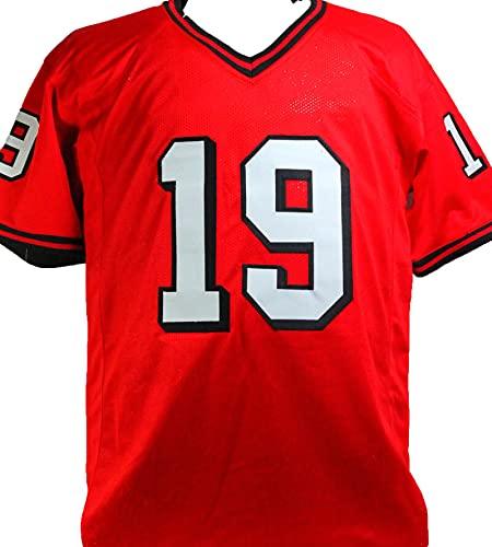 Hines Ward Autographed Red College Style Jersey- Beckett W Black - Image 2