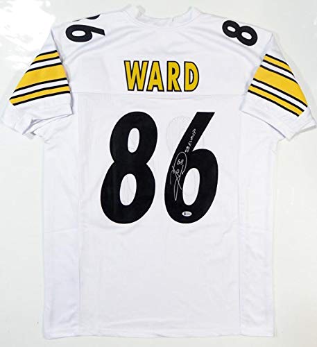 Hines Ward Autographed White Pro Style Jersey with SB MVP - Beckett Witnessed *6 - Image 4