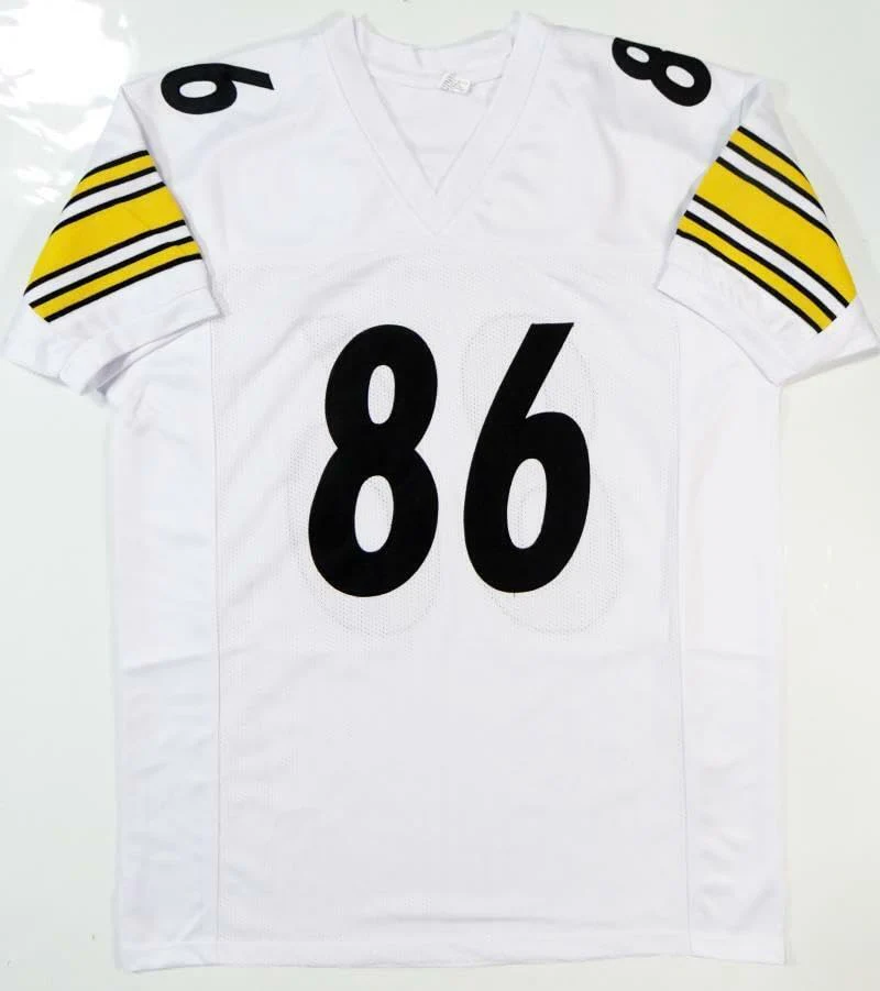 Hines Ward Autographed White Pro Style Jersey with SB MVP - Beckett Witnessed *6 - Image 5