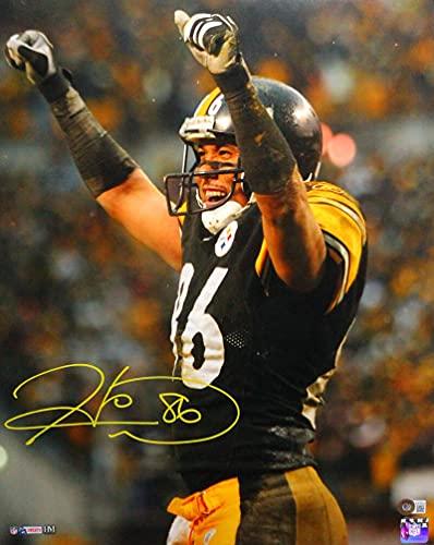 Hines Ward Signed Arms Up Celebrating Photo 16x20 HM Photo- Beckett W Yellow