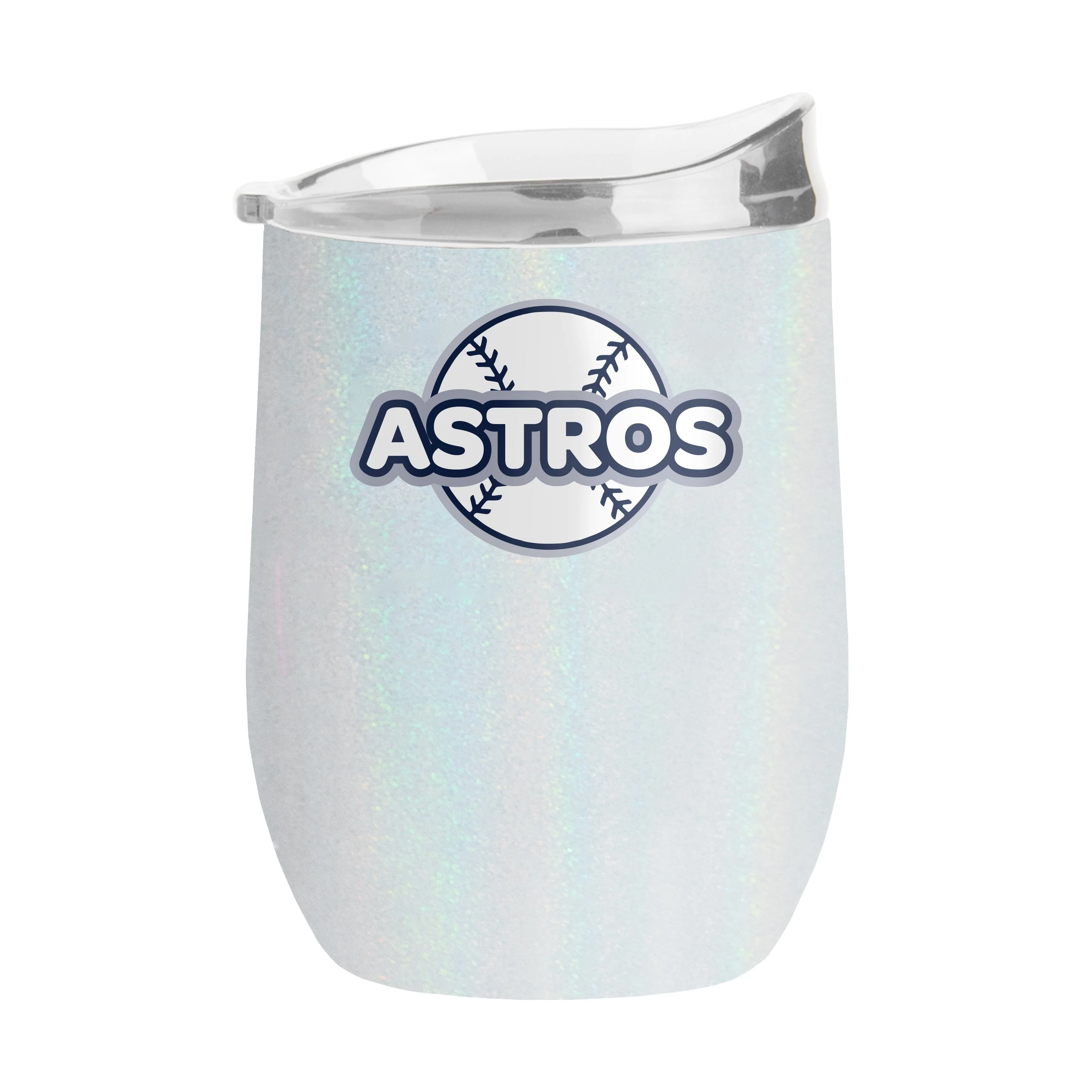 Houston Astros 16oz Bubble Iridescent Curved Tumbler - Image 2