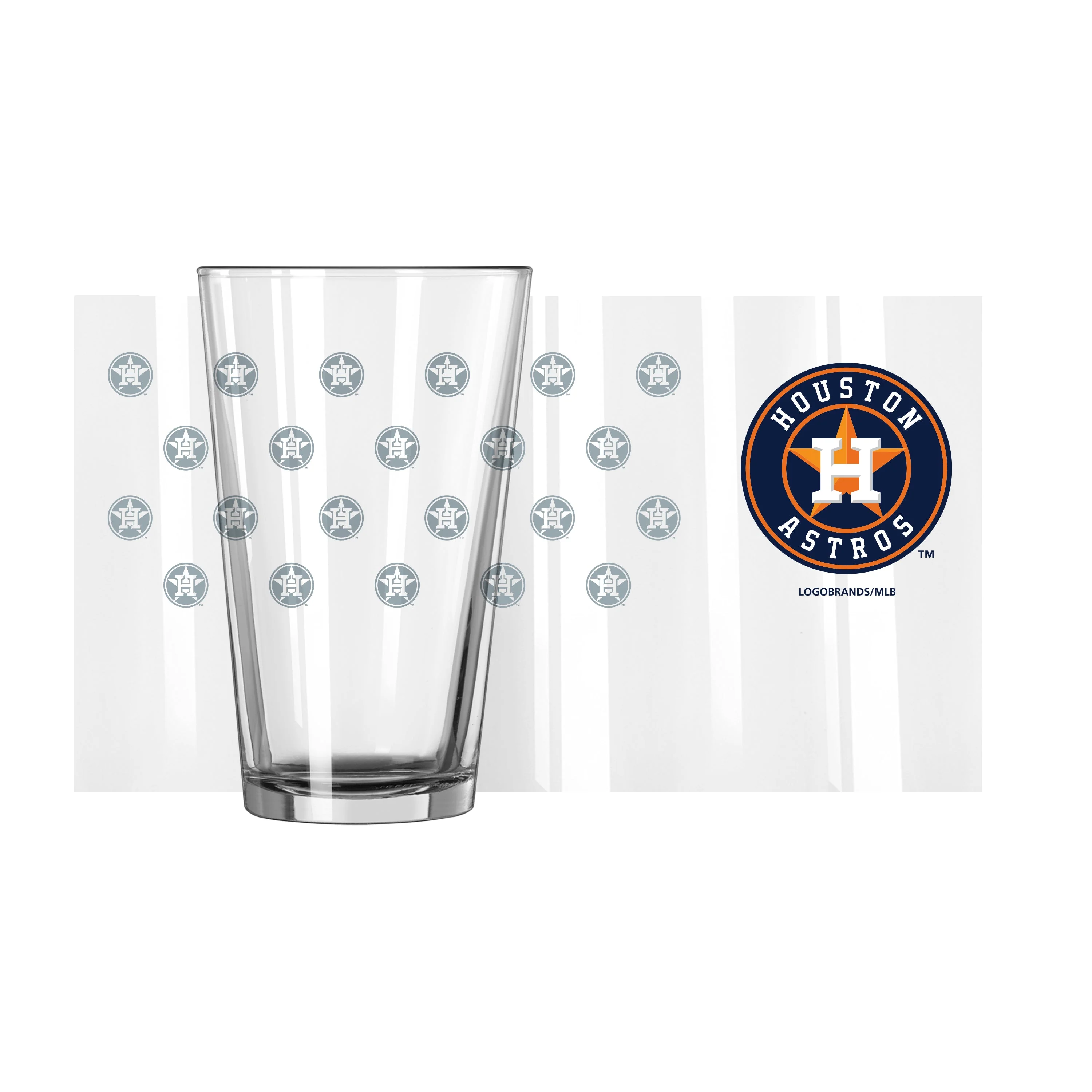 Houston Astros 16oz Satin Etch Pint Glass - Image 2