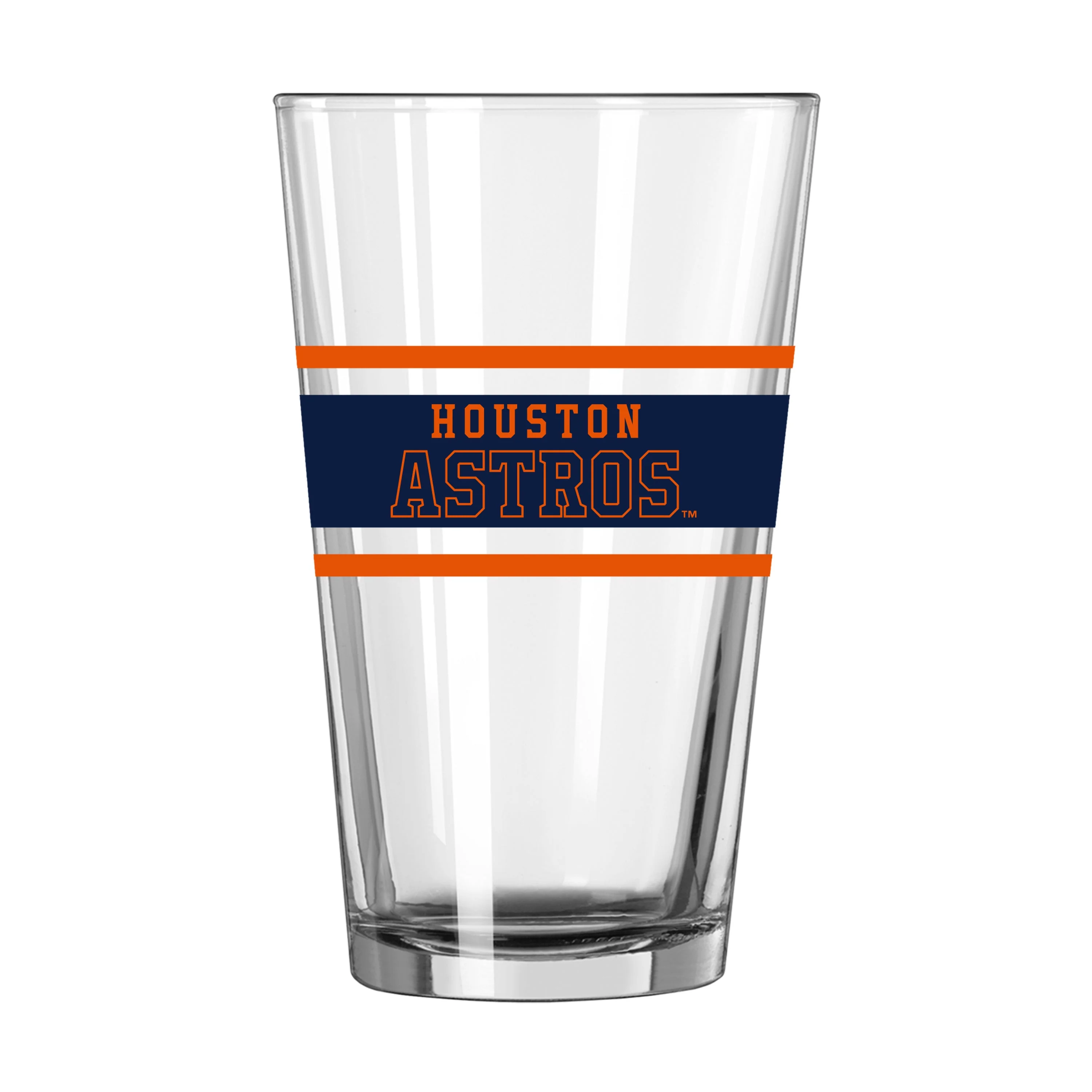 Houston Astros 16oz Stripe Pint Glass - Image 2