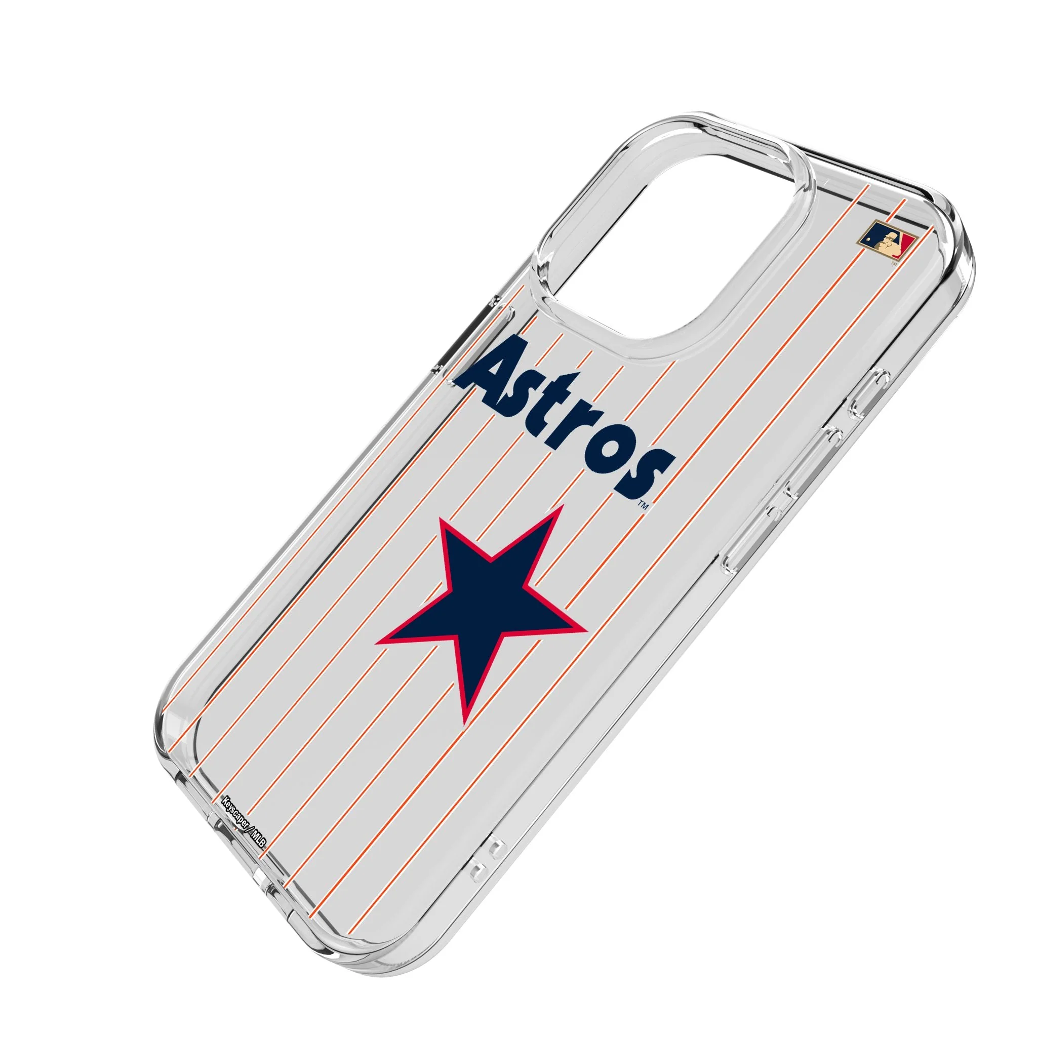 Houston Astros 1975-1981 - Cooperstown Collection Pinstripe Clear Phone Case for Apple iPhone - Image 2