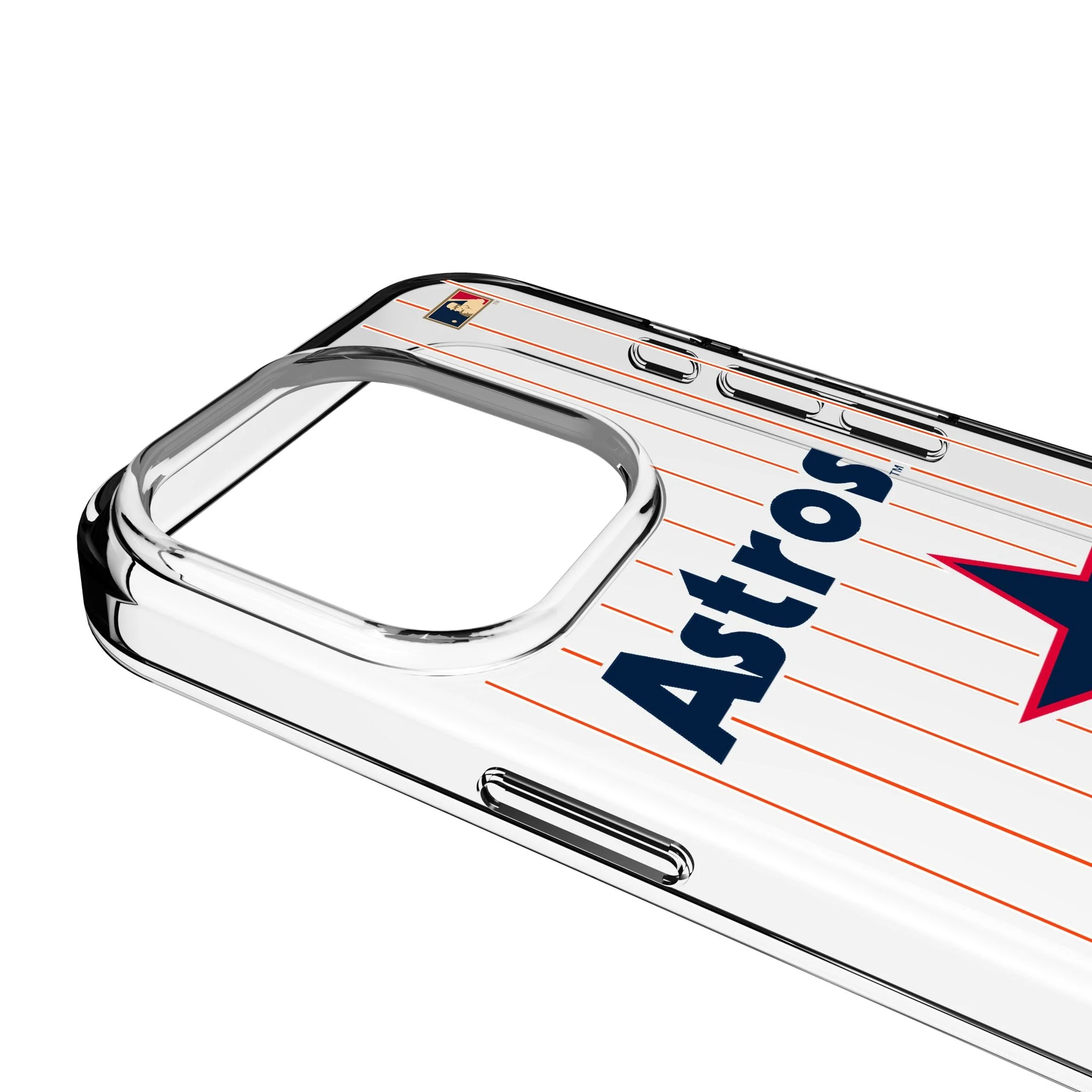 Houston Astros 1975-1981 - Cooperstown Collection Pinstripe Clear Phone Case for Apple iPhone - Image 3